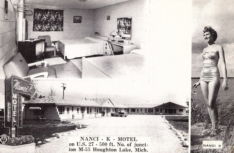 Nanci-K-Motel (Way North Motel and Cabins) - Old Postcard (newer photo)